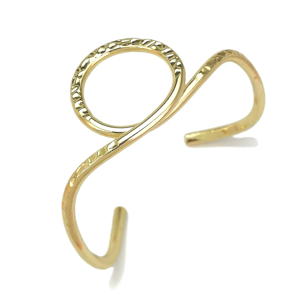 

Simple Women Metal Bracelets Cuff Bangles Rigid Fashion Jewelry Unique Design Statement Accessories Gold Color MANILAI