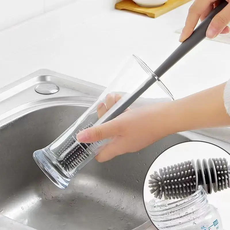 Special cleaning brush to wash the cup brush long handle silicone bottle broken machine decontamination artifact cup brush
Special cleaning brush to wash the cup brush long handle silicone bottle broken machine decontamination artifact cup brush