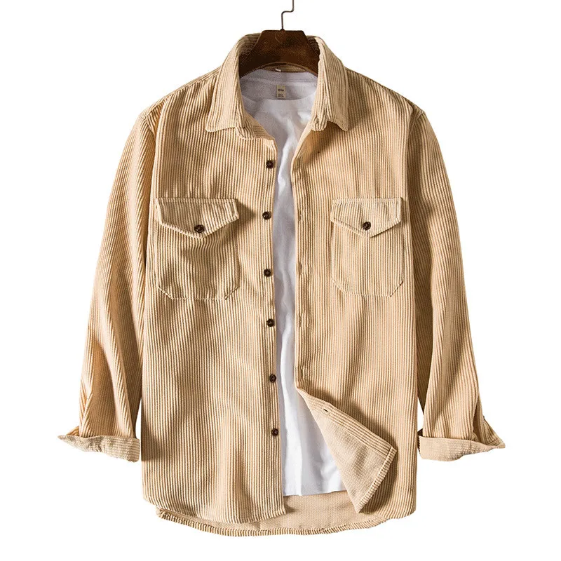 ZCSMLL Turn-down Collar Long Sleeve Corduroy Men's Long Sleeve Thickened Solid Color Double Pocket Shirt 2022 Spring Autumn
ZCSMLL Turn-down Collar Long Sleeve Corduroy Men's Long Sleeve Thickened Solid Color Double Pocket Shirt 2022 Spring Autumn