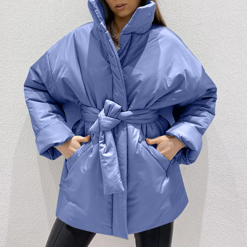 Woman Jacket Parkas Belted Space Cotton Short Straight Rhombus Pattern Coat Down Women's Black Cotton Padde Winter Clothing Coat
Woman Jacket Parkas Belted Space Cotton Short Straight Rhombus Pattern Coat Down Women's Black Cotton Padde Winter Clothing Coat