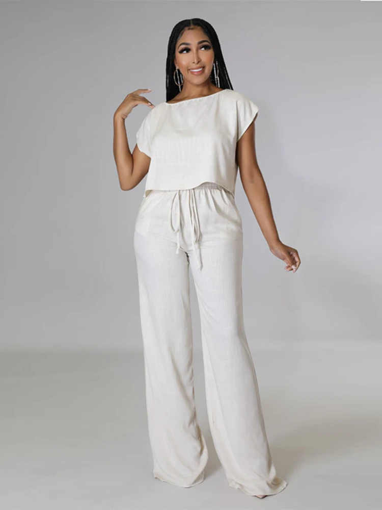 2023 Summer New Set Solid Cotton Hemp Small Shirt Elastic High Waist Wide Leg Pants Fashion Casual Style Commuter Two Piece Set
2023 Summer New Set Solid Cotton Hemp Small Shirt Elastic High Waist Wide Leg Pants Fashion Casual Style Commuter Two Piece Set