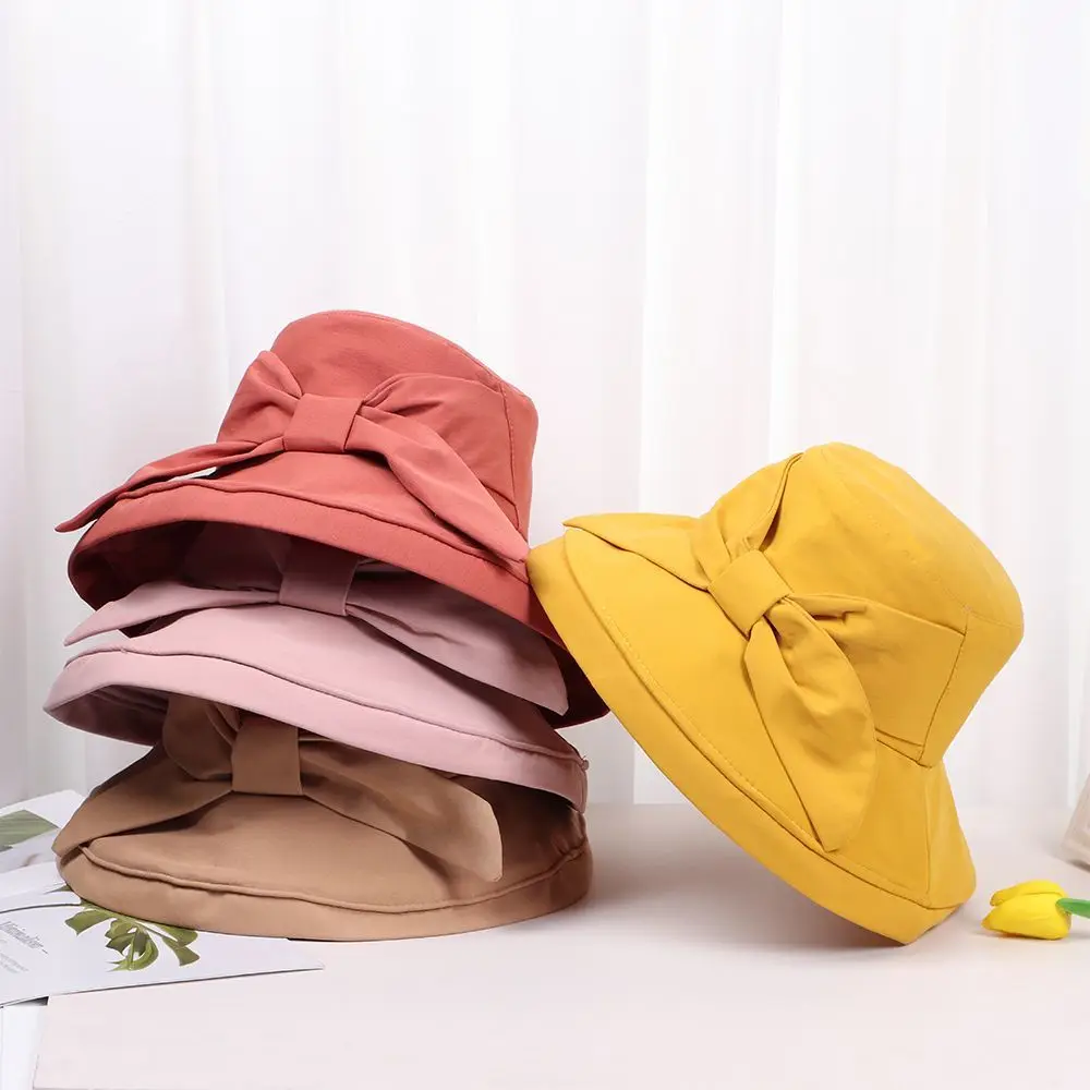 New Bowknot Women Fisherman Hat Fashion Female Big Brim Bucket Hats Ladies Summer Outdoor Beach Sun Sunscreen Panama Cap Anti-UV
New Bowknot Women Fisherman Hat Fashion Female Big Brim Bucket Hats Ladies Summer Outdoor Beach Sun Sunscreen Panama Cap Anti-UV