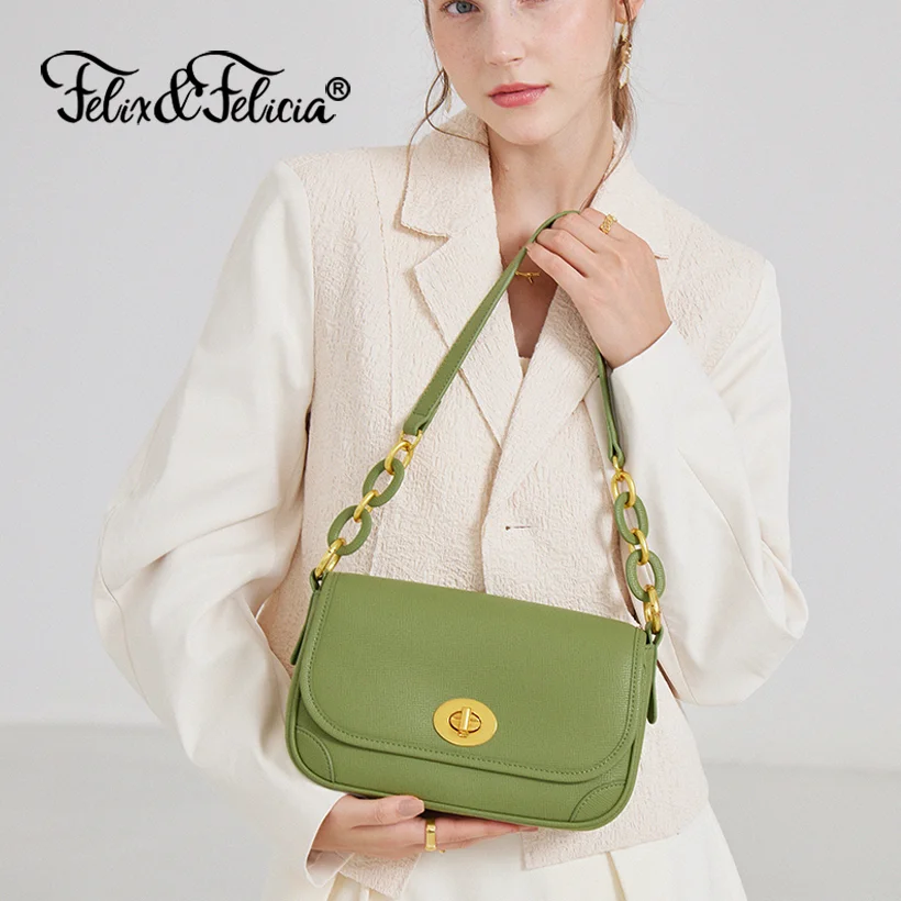 FELIX&FELICIA New Real Leather Ladies Handbag Women's Genuine Leather Chains Shoulder Bag for Women Fashion Casual Crossbody Bag
FELIX&FELICIA New Real Leather Ladies Handbag Women's Genuine Leather Chains Shoulder Bag for Women Fashion Casual Crossbody Bag