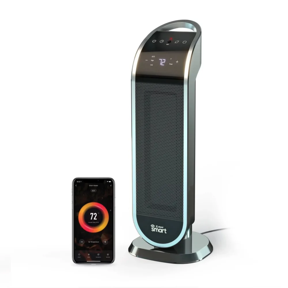 Atomi Smart Wifi 1500W Oscillating Ceramic Portable Personal Tower Heater - 2nd Gen
Atomi Smart Wifi 1500W Oscillating Ceramic Portable Personal Tower Heater - 2nd Gen