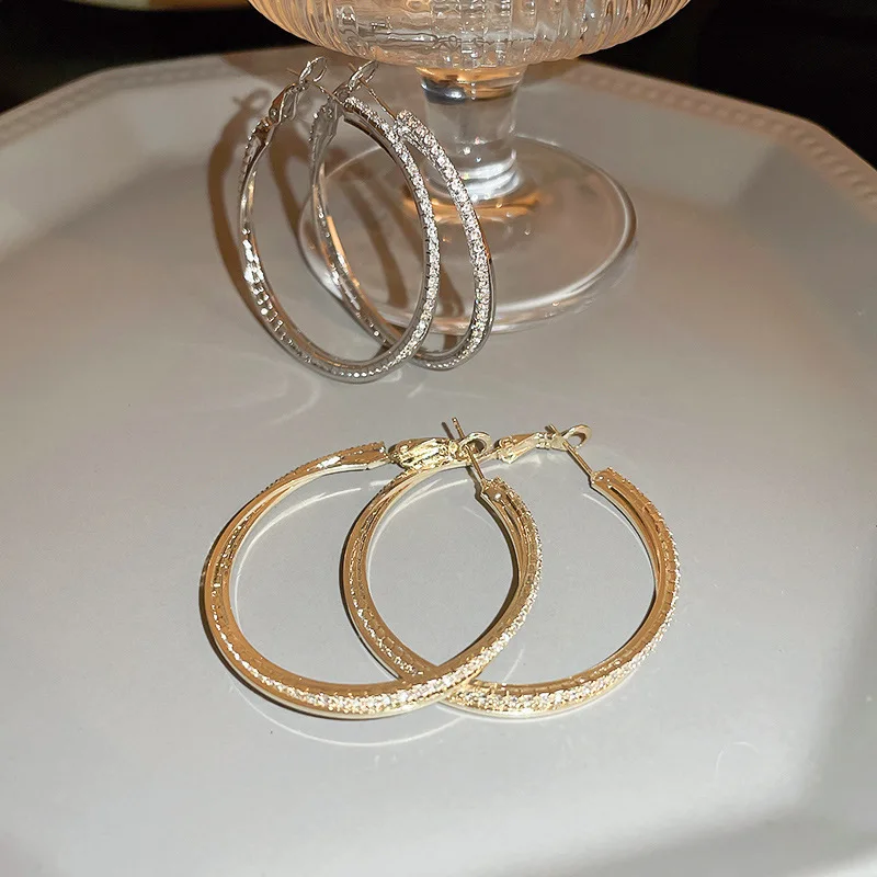4.4cm Size Rhinestone Cross Hoop Earrings For Women Party Wedding Simple Circle Crystal Round Earings Wholesale
4.4cm Size Rhinestone Cross Hoop Earrings For Women Party Wedding Simple Circle Crystal Round Earings Wholesale