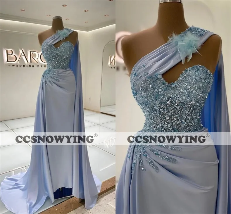 Elegant Satin Sequin Prom Dress One Shoulder Women Formal Dresses Evening Party Gowns Robe De Soiree
Elegant Satin Sequin Prom Dress One Shoulder Women Formal Dresses Evening Party Gowns Robe De Soiree