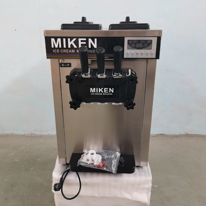 Three Flavors Soft Ice Cream Machine Commercial Electric Desktop Ice Cream Makers 1600W
Three Flavors Soft Ice Cream Machine Commercial Electric Desktop Ice Cream Makers 1600W