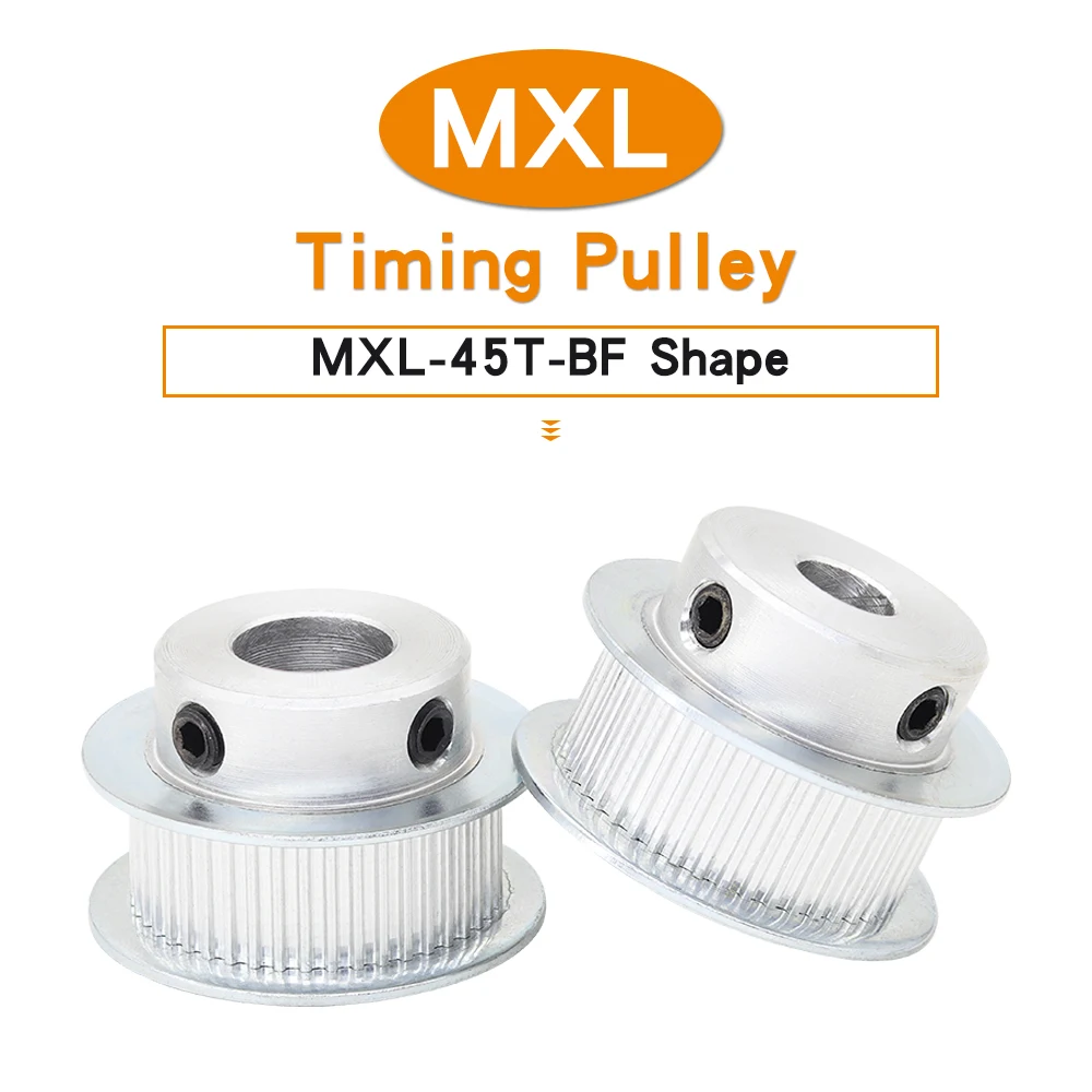 

MXL-45T Timing Pulley Bore Size 6/8/10/12 mm Alloy Belt Pulley Teeth Outer Diameter 29.09 mm For Width 10 mm MXL Timing Belt