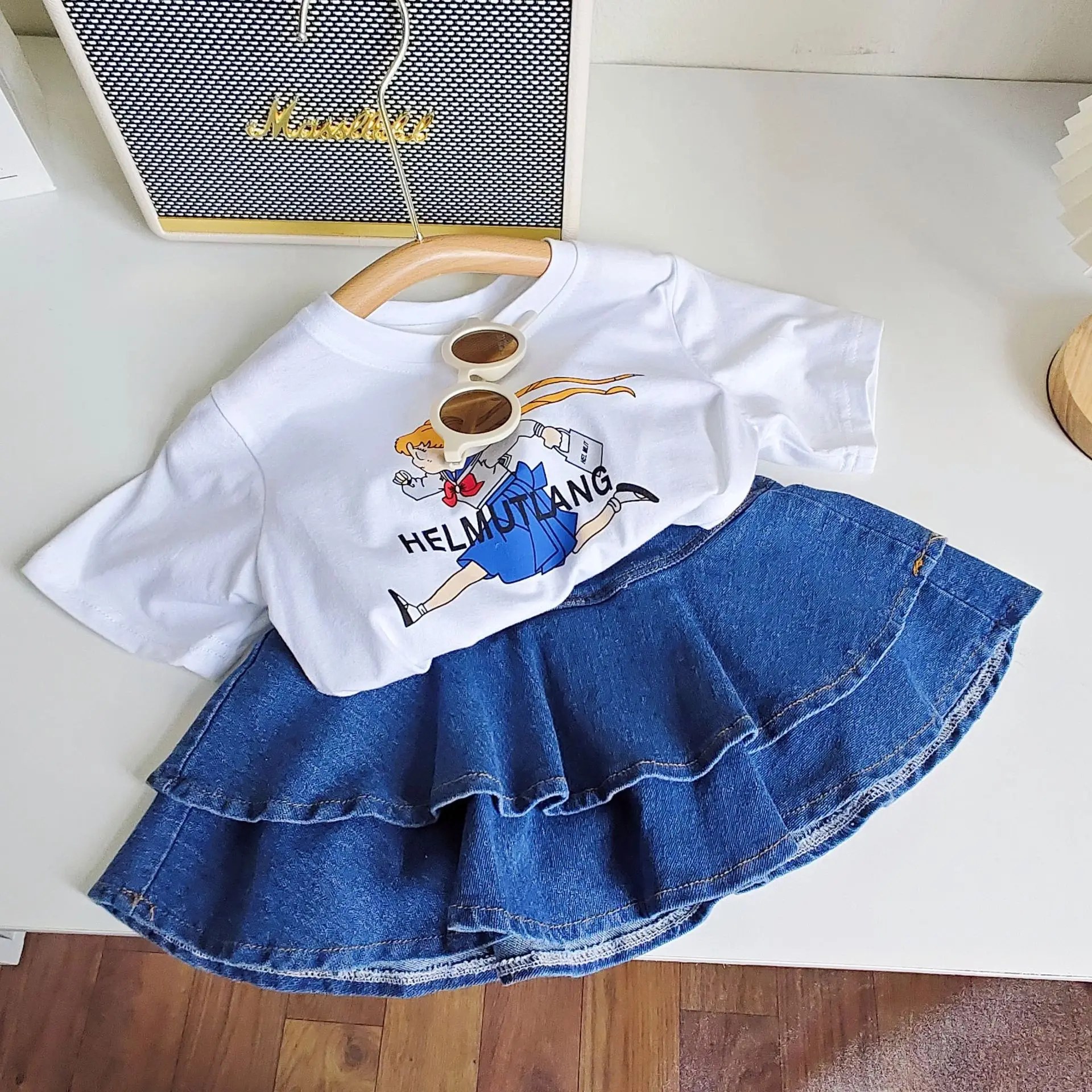 Baby Girl Tshirt Skirt Set Suit For Kids 2023 Summer Clothing 2-8Y Cotton Children Clothing Girls Outfits одежда для девочек 
Baby Girl Tshirt Skirt Set Suit For Kids 2023 Summer Clothing 2-8Y Cotton Children Clothing Girls Outfits одежда для девочек