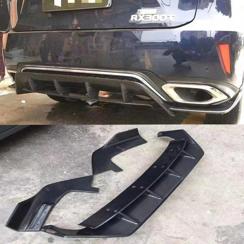 Carbon Fiber Car Accessories Rear Diffuser Tail Apron Flaps Side Splitter Spoiler for Lexus RX300 2016-2020
Carbon Fiber Car Accessories Rear Diffuser Tail Apron Flaps Side Splitter Spoiler for Lexus RX300 2016-2020
