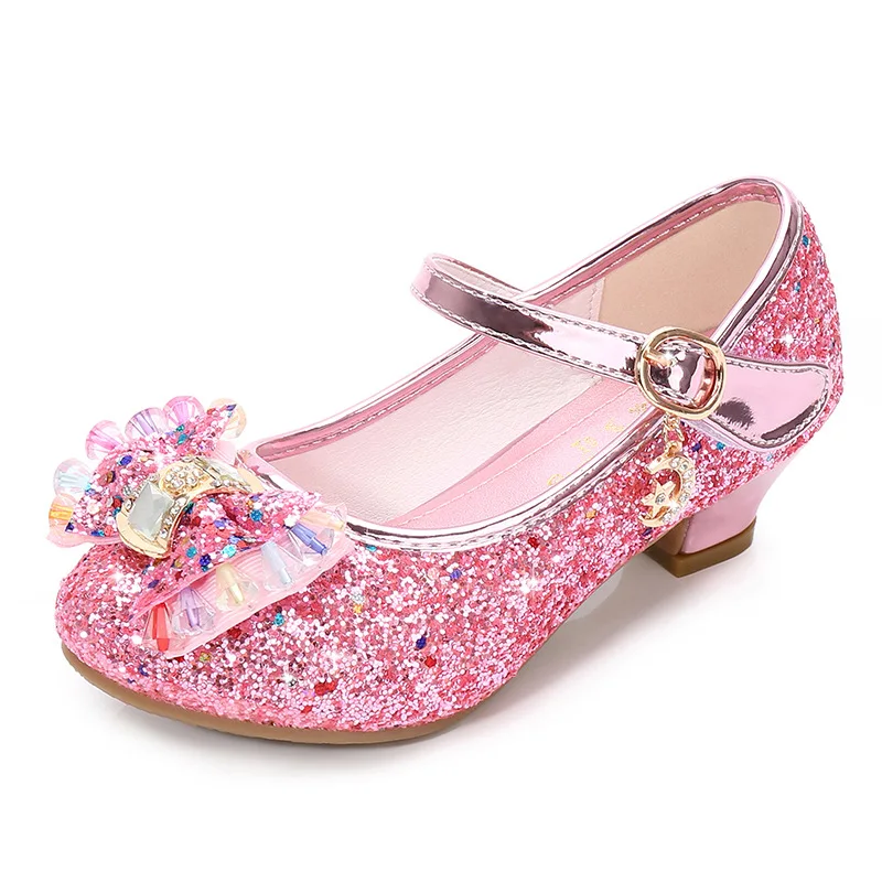 Luxury Brand Princess Shoes for Girls High Heel Leather Shoes New Fashion Bow Glitter Children High Heel Girls Party Shoes 2.5
Luxury Brand Princess Shoes for Girls High Heel Leather Shoes New Fashion Bow Glitter Children High Heel Girls Party Shoes 2.5