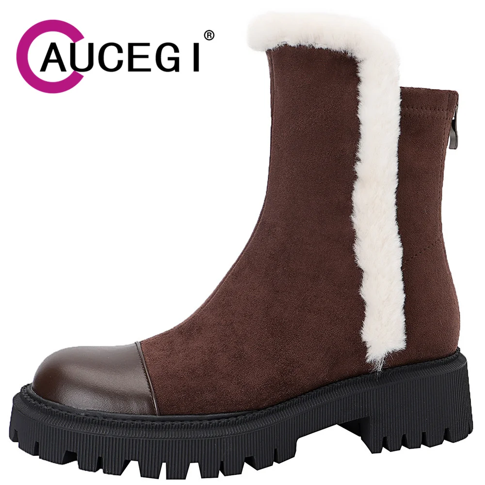 Aucegi New Design Ankle Boots 2022 Winter Classic Round Toe Square Heels Fashion Zipper Warm Casual Office Ladies Shoes Brown
Aucegi New Design Ankle Boots 2022 Winter Classic Round Toe Square Heels Fashion Zipper Warm Casual Office Ladies Shoes Brown