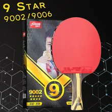 DHS 9 Star Table Tennis Racket Professional 5 Wood 2 ALC Offensive Ping Pong Racket with Hurricane Sticky Rubber