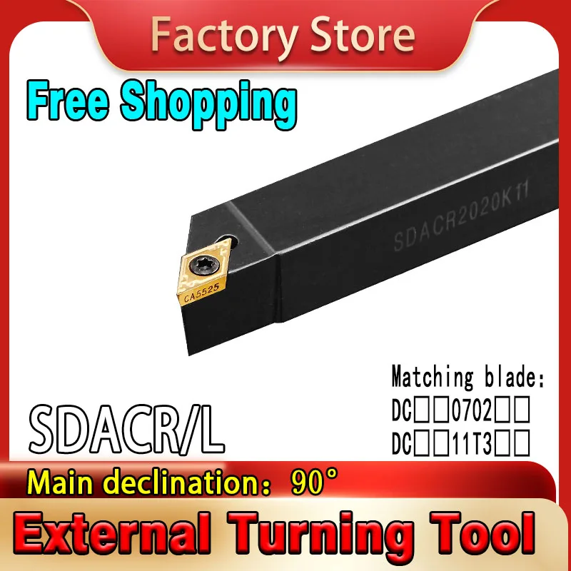 1PC SDACR/L0808H07/1010H07/1212H07/1212H11/1616H11/2020K11 CNC Lathe Tool Holder, SDAPR/L External Turning DC Insert
1PC SDACR/L0808H07/1010H07/1212H07/1212H11/1616H11/2020K11 CNC Lathe Tool Holder, SDAPR/L External Turning DC Insert