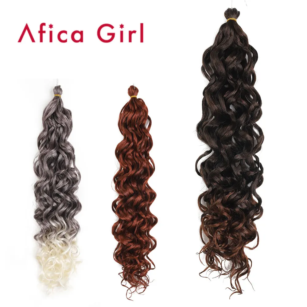 Afica Girl Synthetic Hawaii Curl Crochet Hair Soft Locs 20 Inch 90g/Piece Braiding Hair Extensions African Curls For Women 
Afica Girl Synthetic Hawaii Curl Crochet Hair Soft Locs 20 Inch 90g/Piece Braiding Hair Extensions African Curls For Women