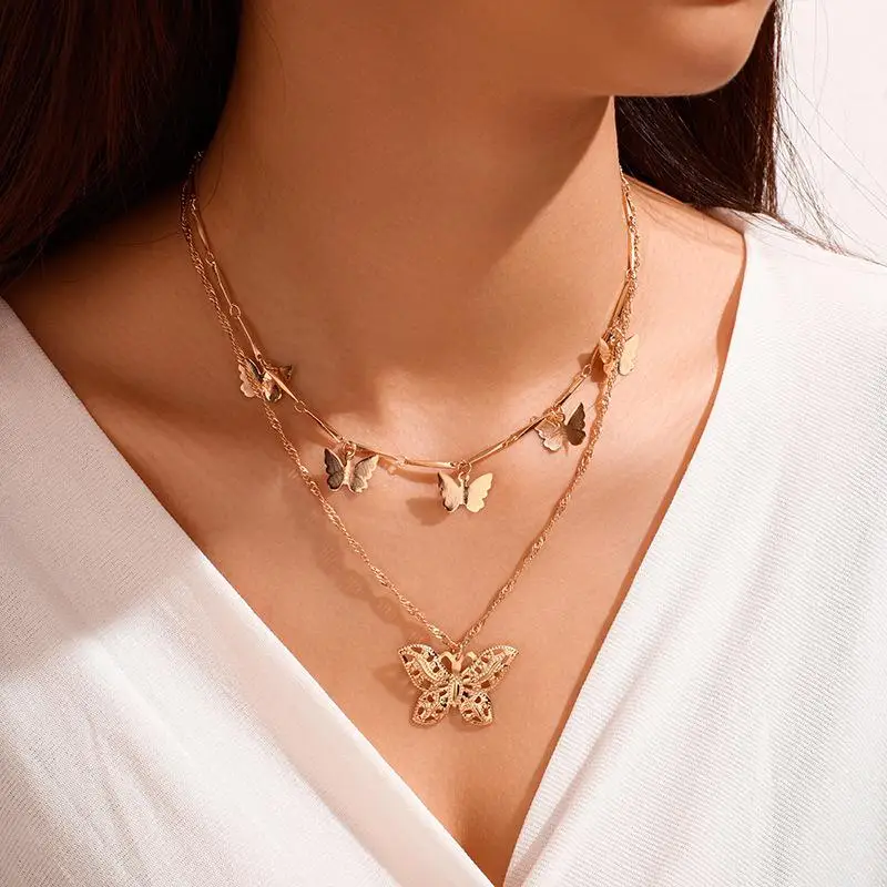 Butterfly Stereo Necklace Accessories Multilayer Butterfly Clavicle Necklace Statement Butterfly Tassel Pendant Necklace
Butterfly Stereo Necklace Accessories Multilayer Butterfly Clavicle Necklace Statement Butterfly Tassel Pendant Necklace