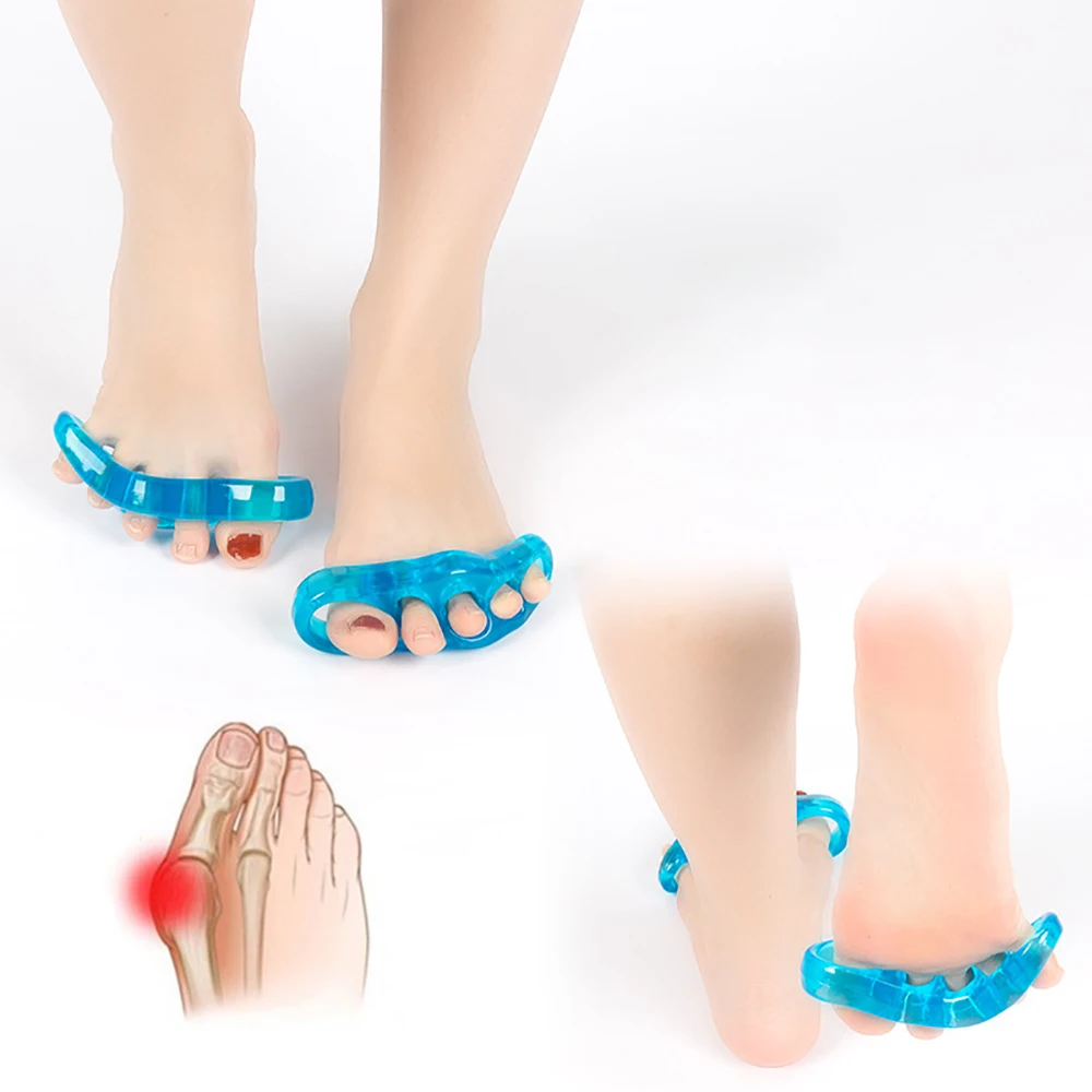 1 пара, силиконовый разделитель для пальцев ног, с 5 отверстиями 
1 пара, силиконовый разделитель для пальцев ног, с 5 отверстиями