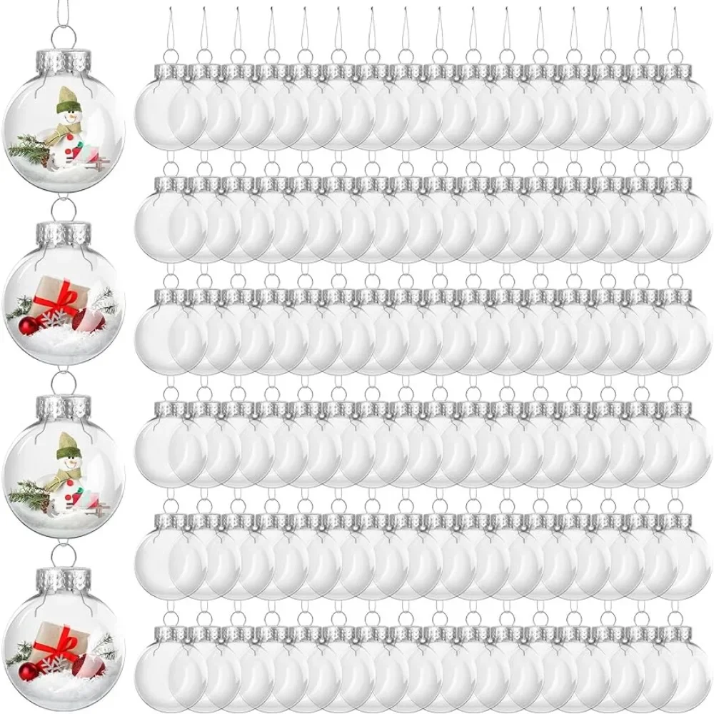 100 Pieces 2.36 Inch Christmas Round Clear Plastic Ball Ornaments Bulk Hanging Ornaments Ball DIY Fillable Clear Baubles
100 Pieces 2.36 Inch Christmas Round Clear Plastic Ball Ornaments Bulk Hanging Ornaments Ball DIY Fillable Clear Baubles