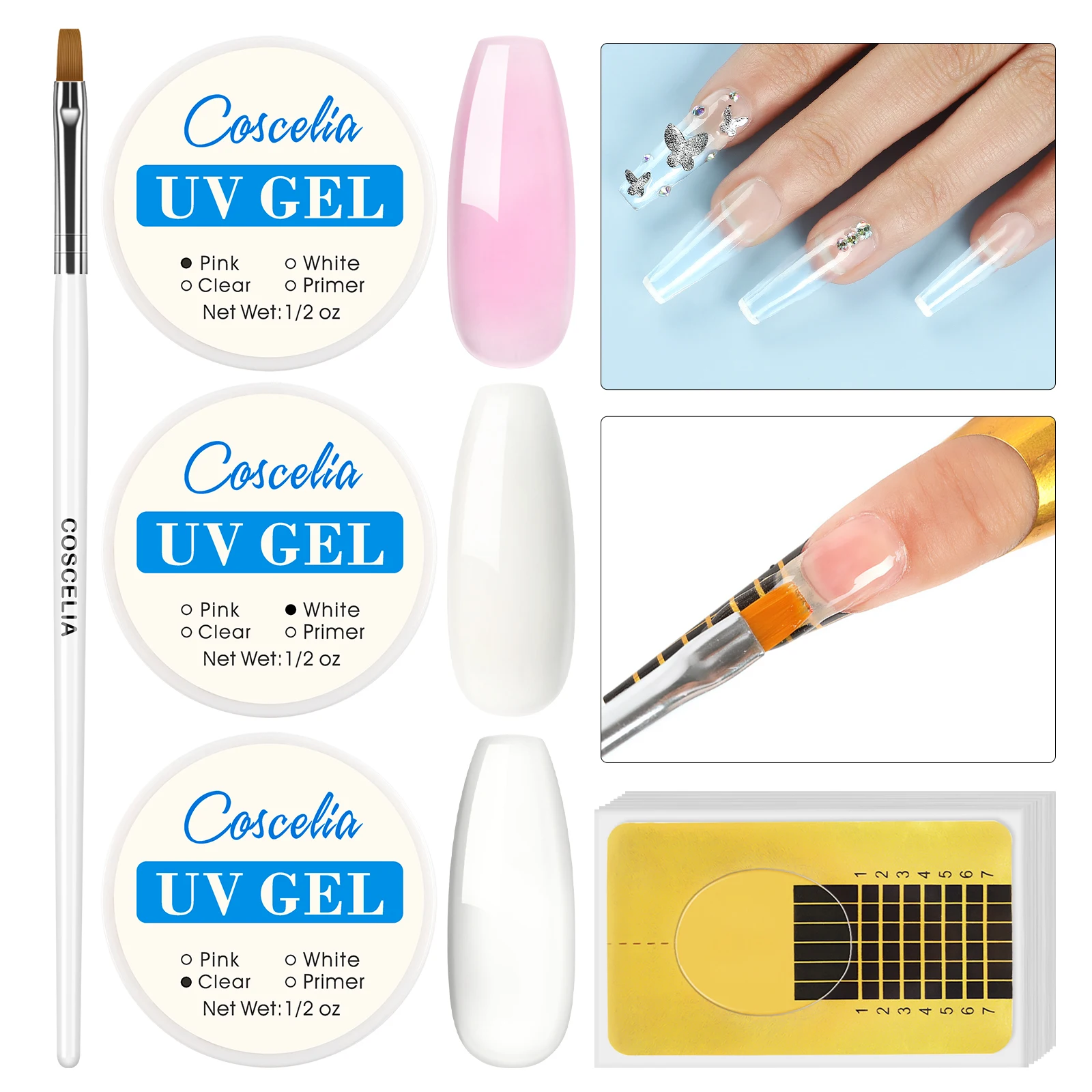 COSCELIA Poly Nail Gel Kit Manicure Set for Nail Extension all for Manicure Gel Nail Polish Set Nails Art Design Tool Kit
COSCELIA Poly Nail Gel Kit Manicure Set for Nail Extension all for Manicure Gel Nail Polish Set Nails Art Design Tool Kit