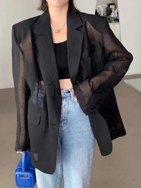 Casual Solid Blazer For Women Notched Collar Long Sleeve Minimalist Blazers Female Clothing Style New 2022 Fashion
Casual Solid Blazer For Women Notched Collar Long Sleeve Minimalist Blazers Female Clothing Style New 2022 Fashion