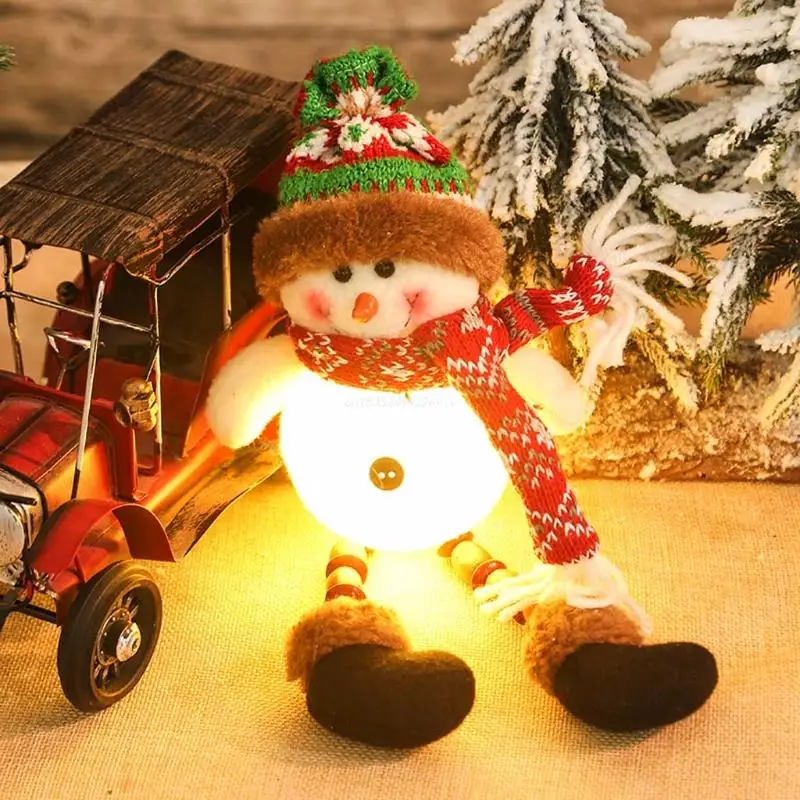 Christmas Cute Cartoon Hanging Ornament with LED Light Santa Reindeer Snowman Long Legs Plush for Doll Xmas Tree Decorat
Christmas Cute Cartoon Hanging Ornament with LED Light Santa Reindeer Snowman Long Legs Plush for Doll Xmas Tree Decorat
