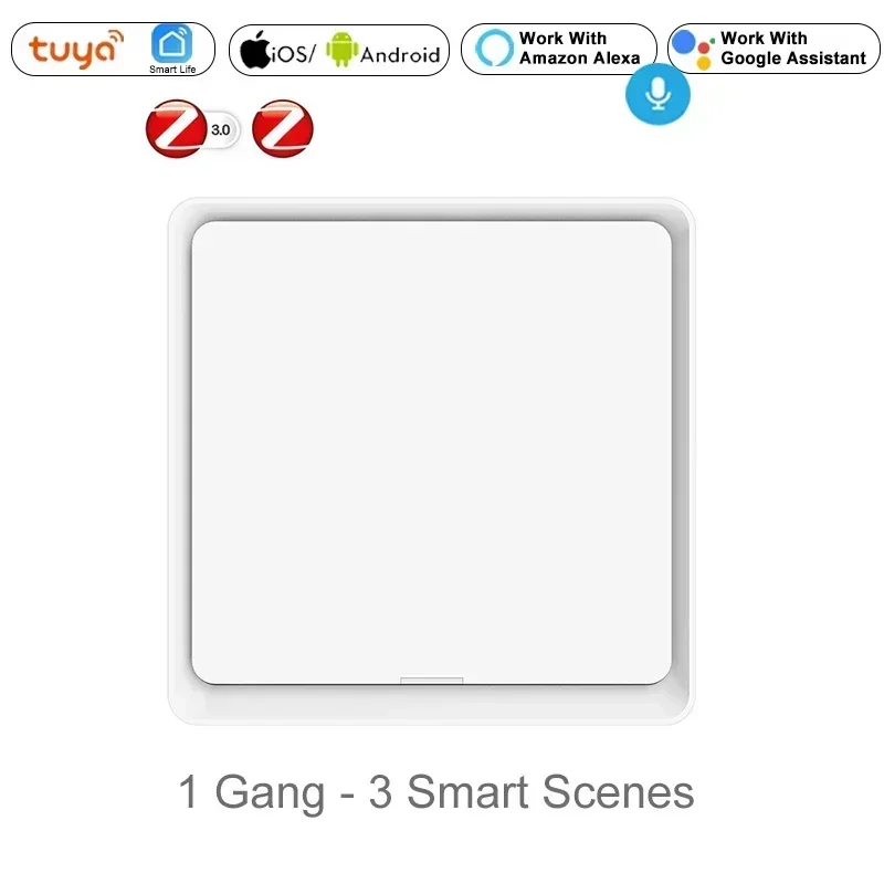 YIDI Беспроводной кнопочный переключатель Tuya Smart Scene 1/2/3/4 клавиши
YIDI Беспроводной кнопочный переключатель Tuya Smart Scene 1/2/3/4 клавиши