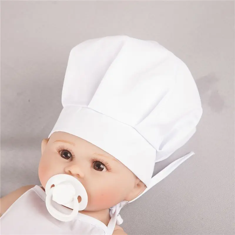 Милый фартук и шляпа шеф-повара для малышей 2 шт. детский белый костюм