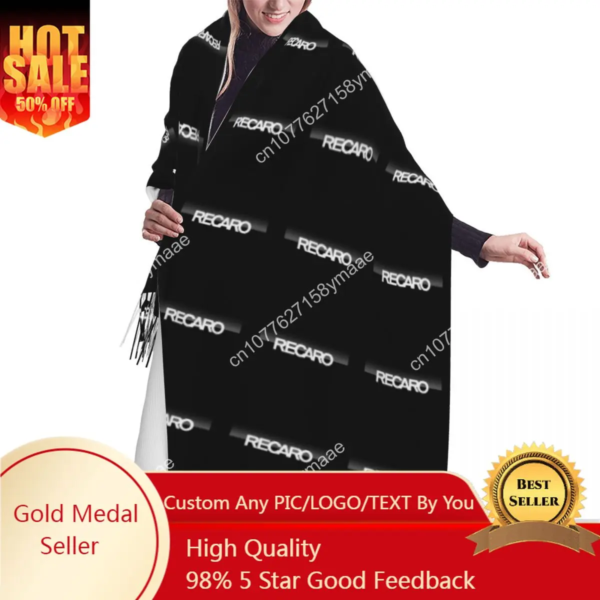 Custom Saudi Arabia Stylish Recaros Logo Tassel Scarf Women Winter Fall Warm Shawl Wrap Versatile Ladies Scarves
Custom Saudi Arabia Stylish Recaros Logo Tassel Scarf Women Winter Fall Warm Shawl Wrap Versatile Ladies Scarves