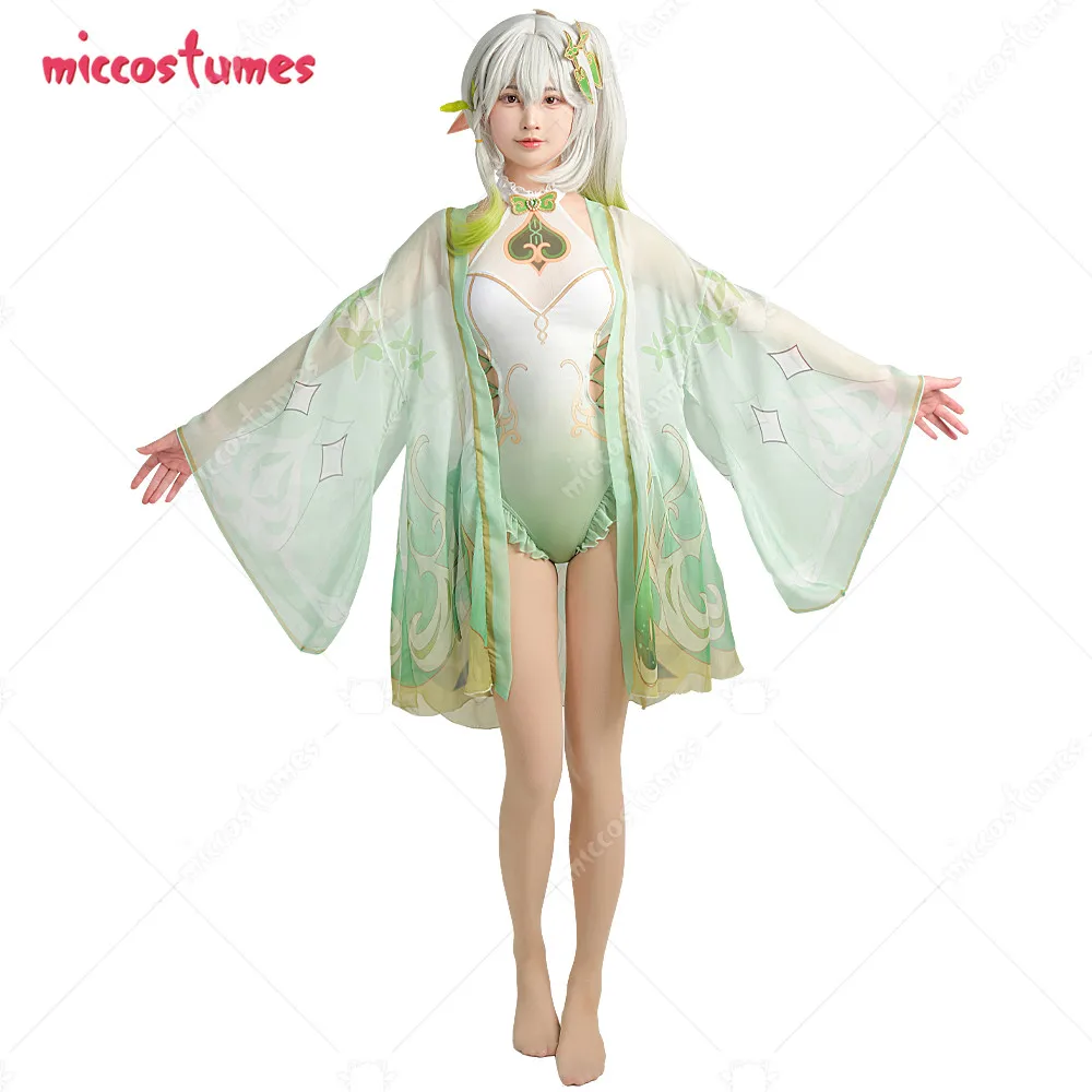 Женский купальный костюм-кимоно Nahida, с зеленым принтом и широкими рукавами
Женский купальный костюм-кимоно Nahida, с зеленым принтом и широкими рукавами