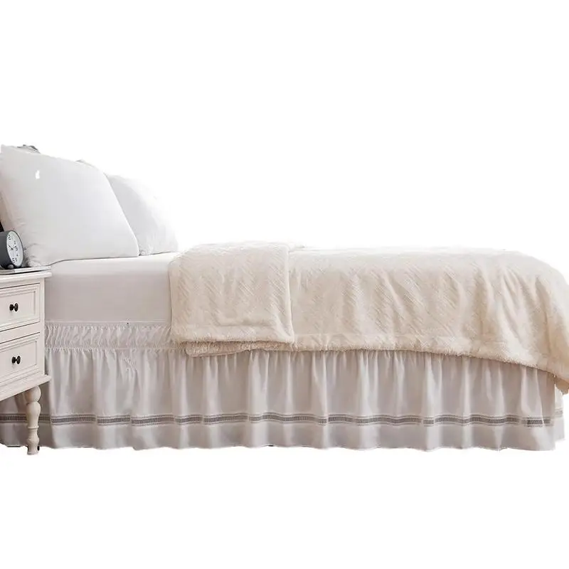 15 Inch Overlay Wrap Around Bed Skirts Drop Hem Solid Color Embroidery Luxury Home Quality Dust Proof Easy To Fit Wrinkle
15 Inch Overlay Wrap Around Bed Skirts Drop Hem Solid Color Embroidery Luxury Home Quality Dust Proof Easy To Fit Wrinkle