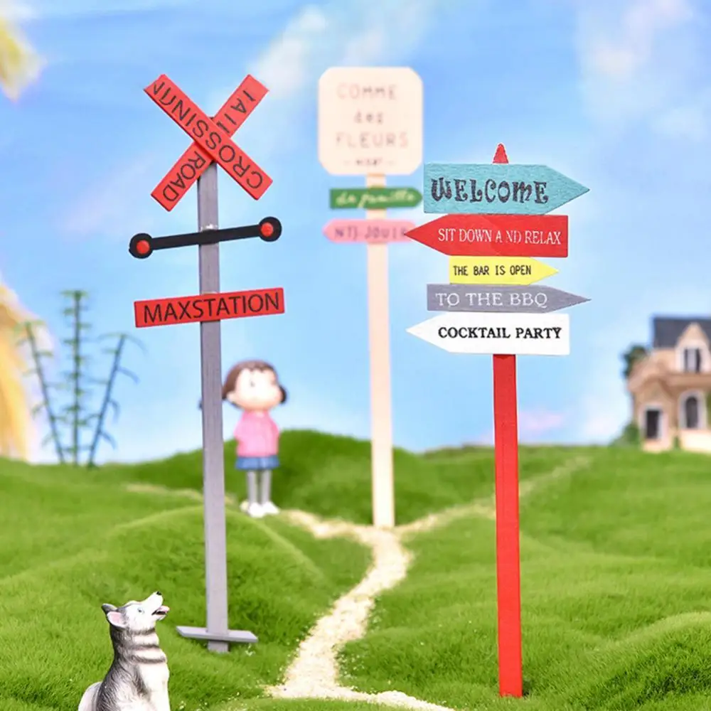 Ornament Mini 2Pcs Decor 1Wood Signpost Micro Landscape Ornaments Garden Bonsai Dollhouse Decor
Ornament Mini 2Pcs Decor 1Wood Signpost Micro Landscape Ornaments Garden Bonsai Dollhouse Decor