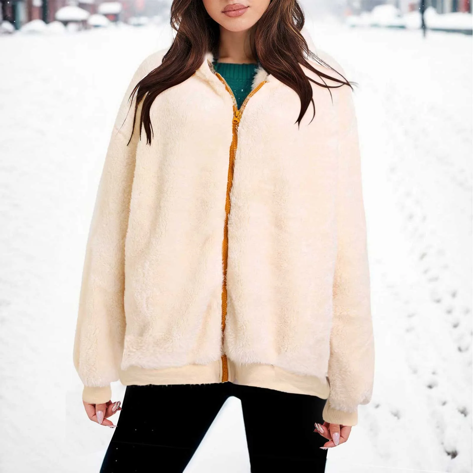 Women's Autumn And Winter Casual Loose Thickened Warm Hooded Sweatshirt Solid Color Soft Comfort Zipped Sweatshirt Jacket
Women's Autumn And Winter Casual Loose Thickened Warm Hooded Sweatshirt Solid Color Soft Comfort Zipped Sweatshirt Jacket