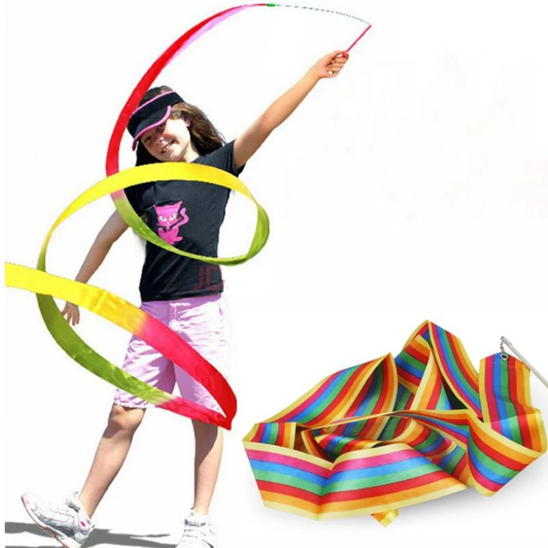 5Pcs 4M Colorful Gymnastyc Dance Ribbons On Stick Rainbow Streamers Party Games For Children Speelgoedsporten
5Pcs 4M Colorful Gymnastyc Dance Ribbons On Stick Rainbow Streamers Party Games For Children Speelgoedsporten