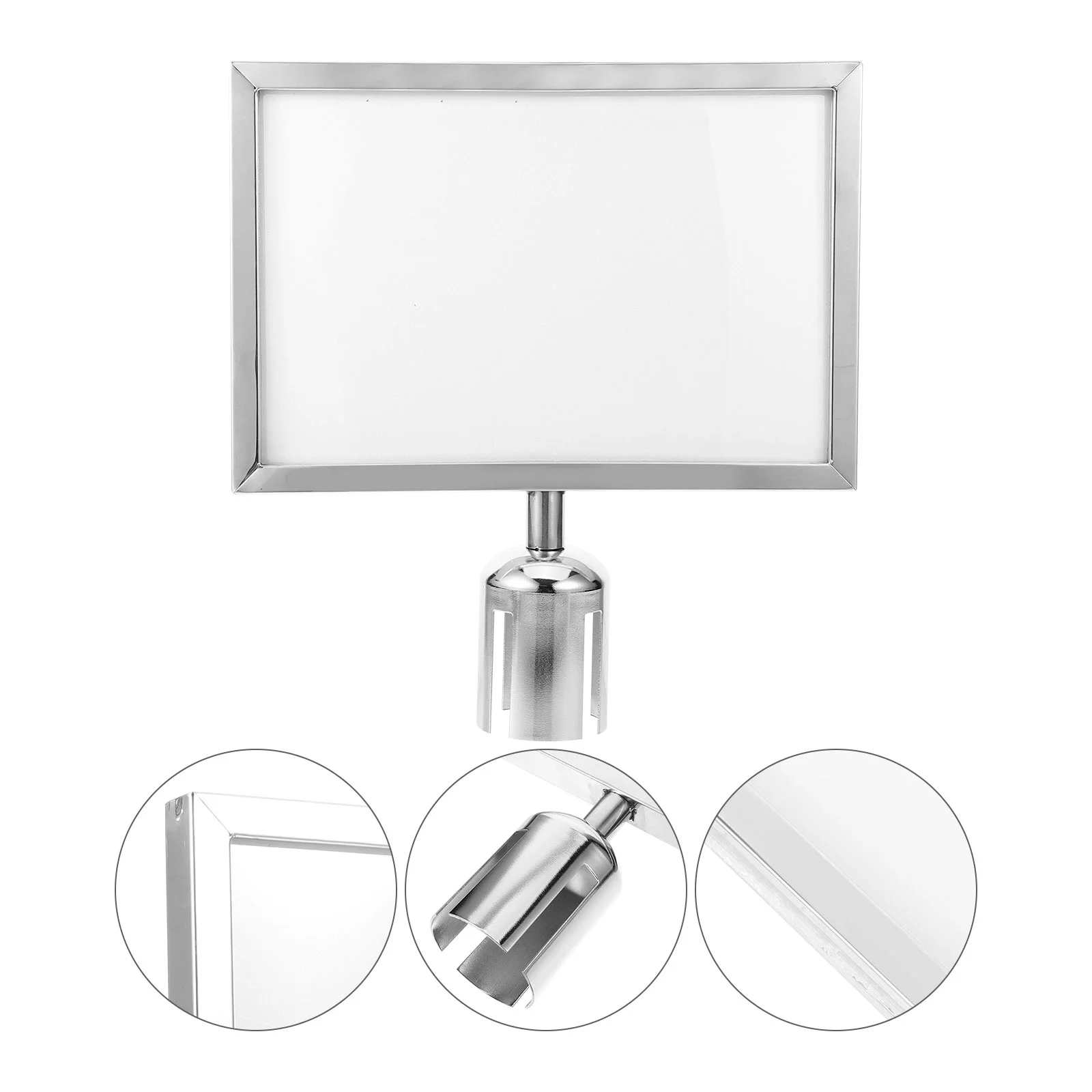 Stanchions Top Sign Frame Metal Holder Poster Display Stainless Steel Double Sided A4
Stanchions Top Sign Frame Metal Holder Poster Display Stainless Steel Double Sided A4