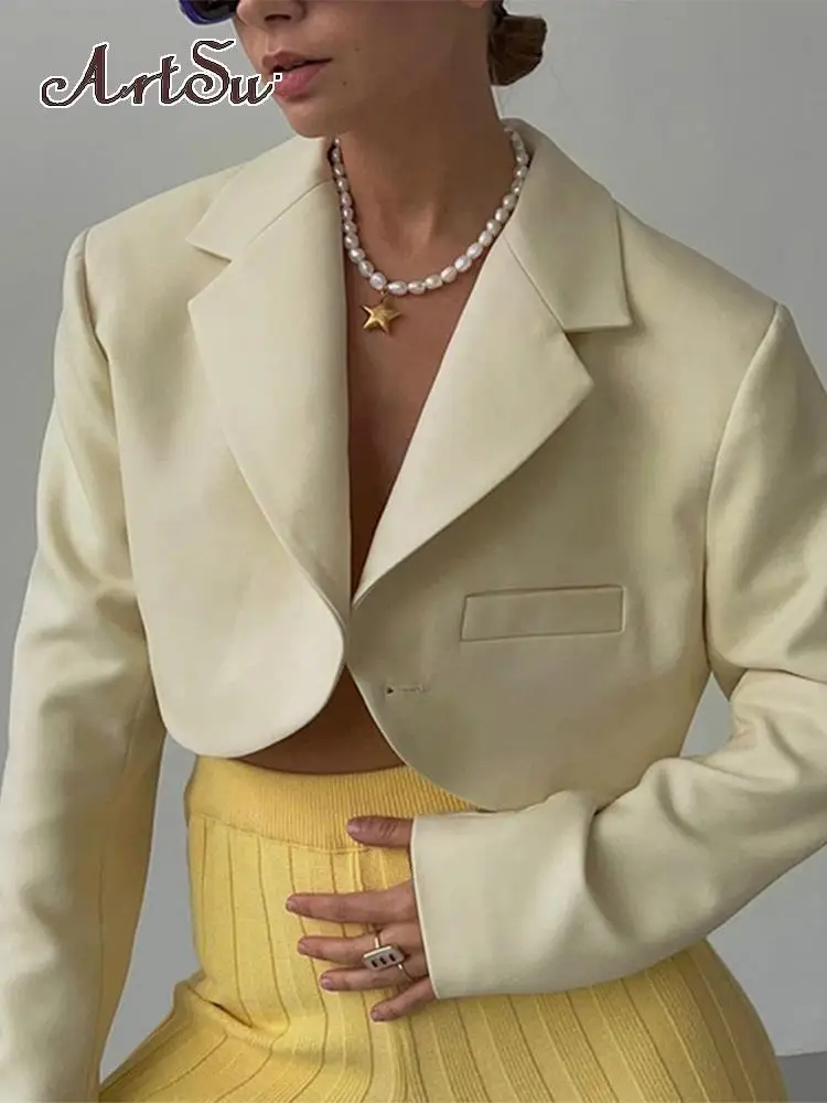 Artsu Fashion Cropped Blazers Long Sleeve Coats and Jackets Women Fall Clothing 2022 Business Casual Women Outfits ASCO8
Artsu Fashion Cropped Blazers Long Sleeve Coats and Jackets Women Fall Clothing 2022 Business Casual Women Outfits ASCO8