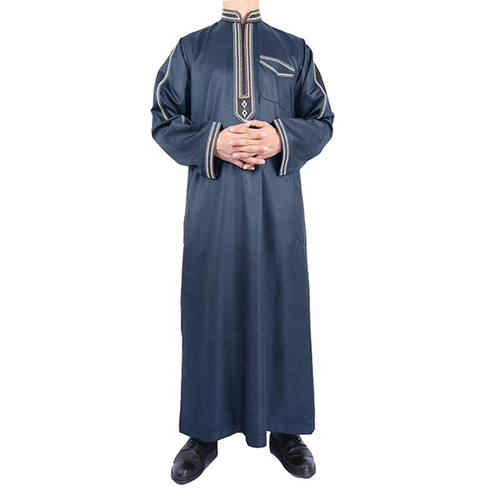 Fashion Printed Men's Long Sleeve Robe Jubba Thobe Middle East Muslim Clothing Saudi Arab Loose Stand Collar Long Robe
Fashion Printed Men's Long Sleeve Robe Jubba Thobe Middle East Muslim Clothing Saudi Arab Loose Stand Collar Long Robe