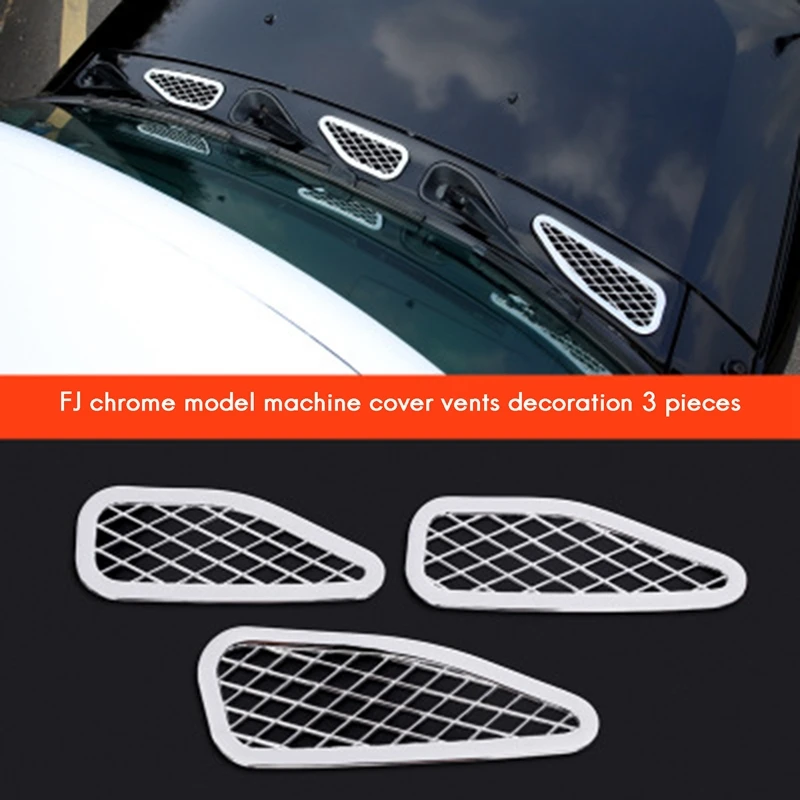 3Pcs Front Hood Air Vent Outlet Sticker Trim Cover For Toyota FJ Cruiser 2007-2020 Car Accessories
3Pcs Front Hood Air Vent Outlet Sticker Trim Cover For Toyota FJ Cruiser 2007-2020 Car Accessories
