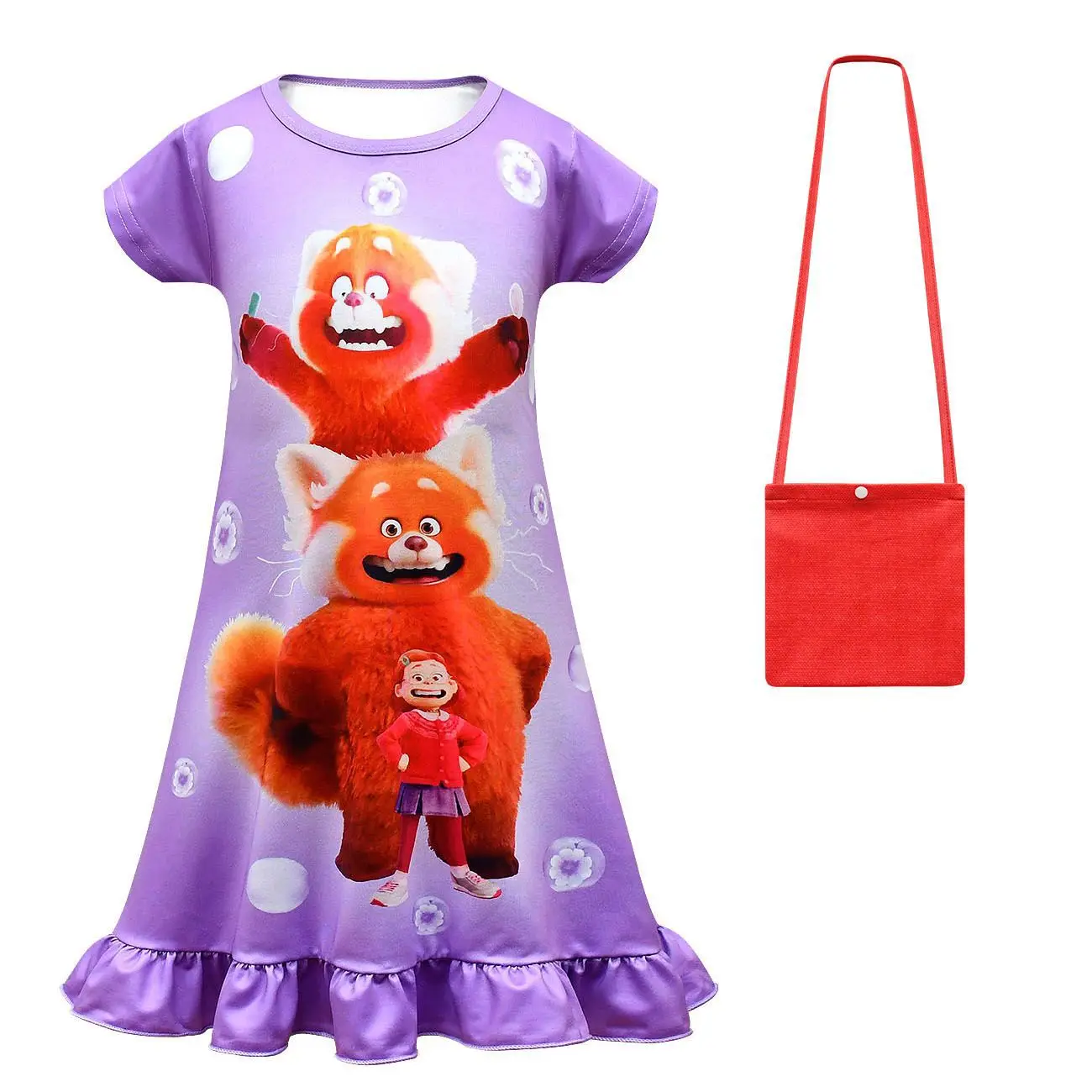 New Movie Turning Red Costume Kids Red Panda Dress for Baby Girls Kawaii Anime Deformation Panda Clothes Children Party Dresses
New Movie Turning Red Costume Kids Red Panda Dress for Baby Girls Kawaii Anime Deformation Panda Clothes Children Party Dresses