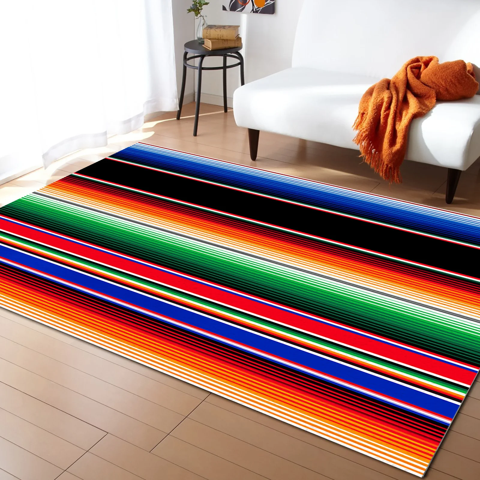 Colorful Mexican Stripes Living Room Floor Mat Children'S Room Bedroom Bedside Carpet Kitchen Door Mat
Colorful Mexican Stripes Living Room Floor Mat Children'S Room Bedroom Bedside Carpet Kitchen Door Mat