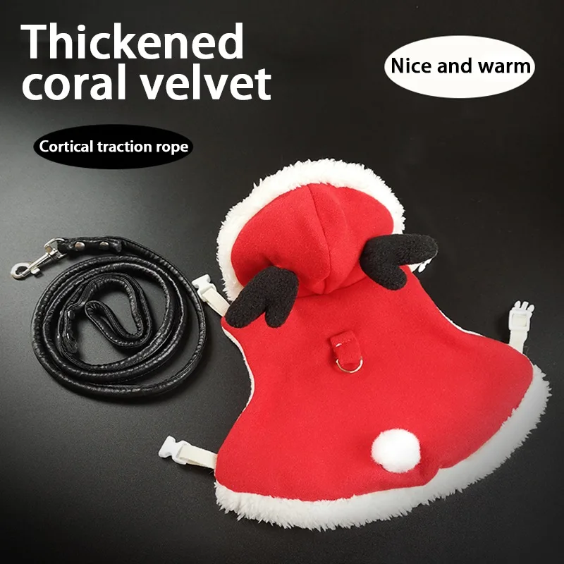 Christmas Bunny Vest Harness Outdoor Leash Set Rabbit Clothing Suit Small Pet Ferret Hamster Small Animal Clothes for Walking
Christmas Bunny Vest Harness Outdoor Leash Set Rabbit Clothing Suit Small Pet Ferret Hamster Small Animal Clothes for Walking