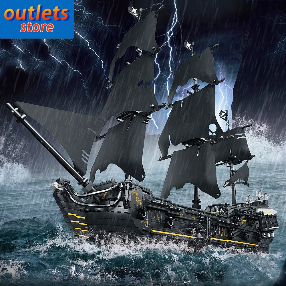 Mould King Creative Ideas Pirate Black Pearl B.P Ship Sailing Expedition Sailboat Moc Brick Model Buliding Block Boy Toy 2868PCS
Mould King Creative Ideas Pirate Black Pearl B.P Ship Sailing Expedition Sailboat Moc Brick Model Buliding Block Boy Toy 2868PCS
