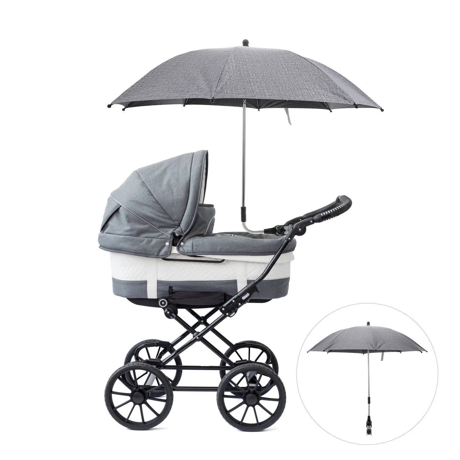 

Bleach Outdoor Parasol Infant Pushchair Umbrella Stroller Newborn Buggy Stand Car Sun Shade Umbrella Prom Elastic Fabric