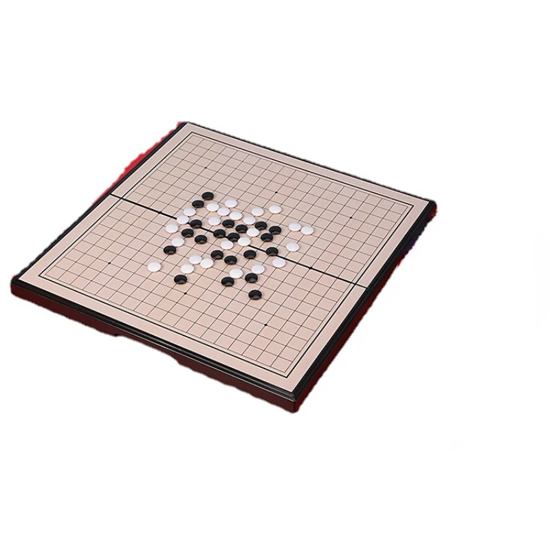 Фигурки Gobang Go, детский набор для начинающих, ученический пазл с магнитными черно-белыми шахматами, портативная шахматная доска два в одном
Фигурки Gobang Go, детский набор для начинающих, ученический пазл с магнитными черно-белыми шахматами, портативная шахматная доска два в одном