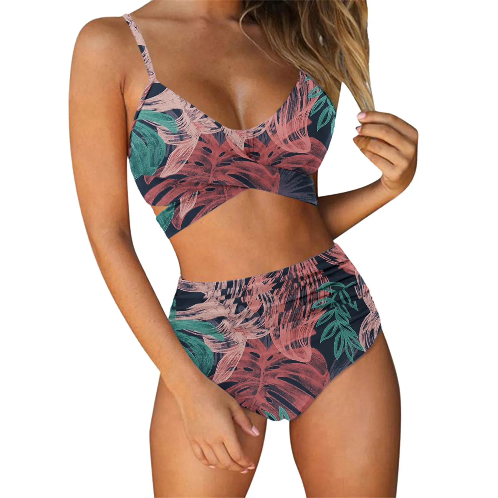 Swimwear Women Cross High Waisted Bikini Set String Floral Printed Swimsuit 2 Piece Bathing Suit Push Up Bikinis Traje De Baño
Swimwear Women Cross High Waisted Bikini Set String Floral Printed Swimsuit 2 Piece Bathing Suit Push Up Bikinis Traje De Baño
