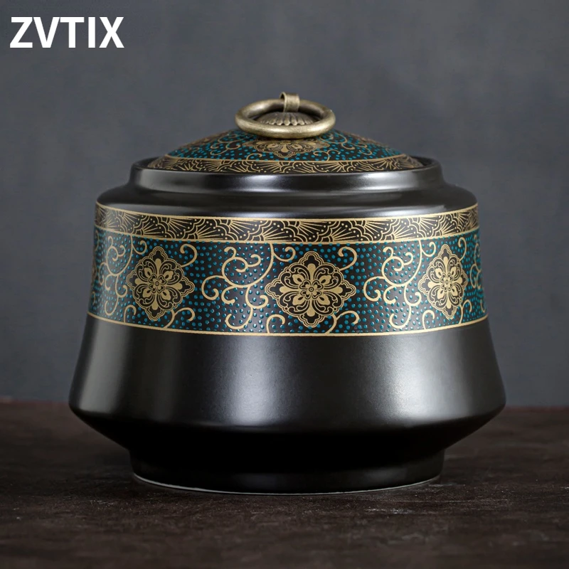 Creative Home Coffee Cans Sealed Ceramic Tea Cans Copper Cans Ring Lids Moisture Proof Tanks Tea Containers Living Room Decor
Creative Home Coffee Cans Sealed Ceramic Tea Cans Copper Cans Ring Lids Moisture Proof Tanks Tea Containers Living Room Decor