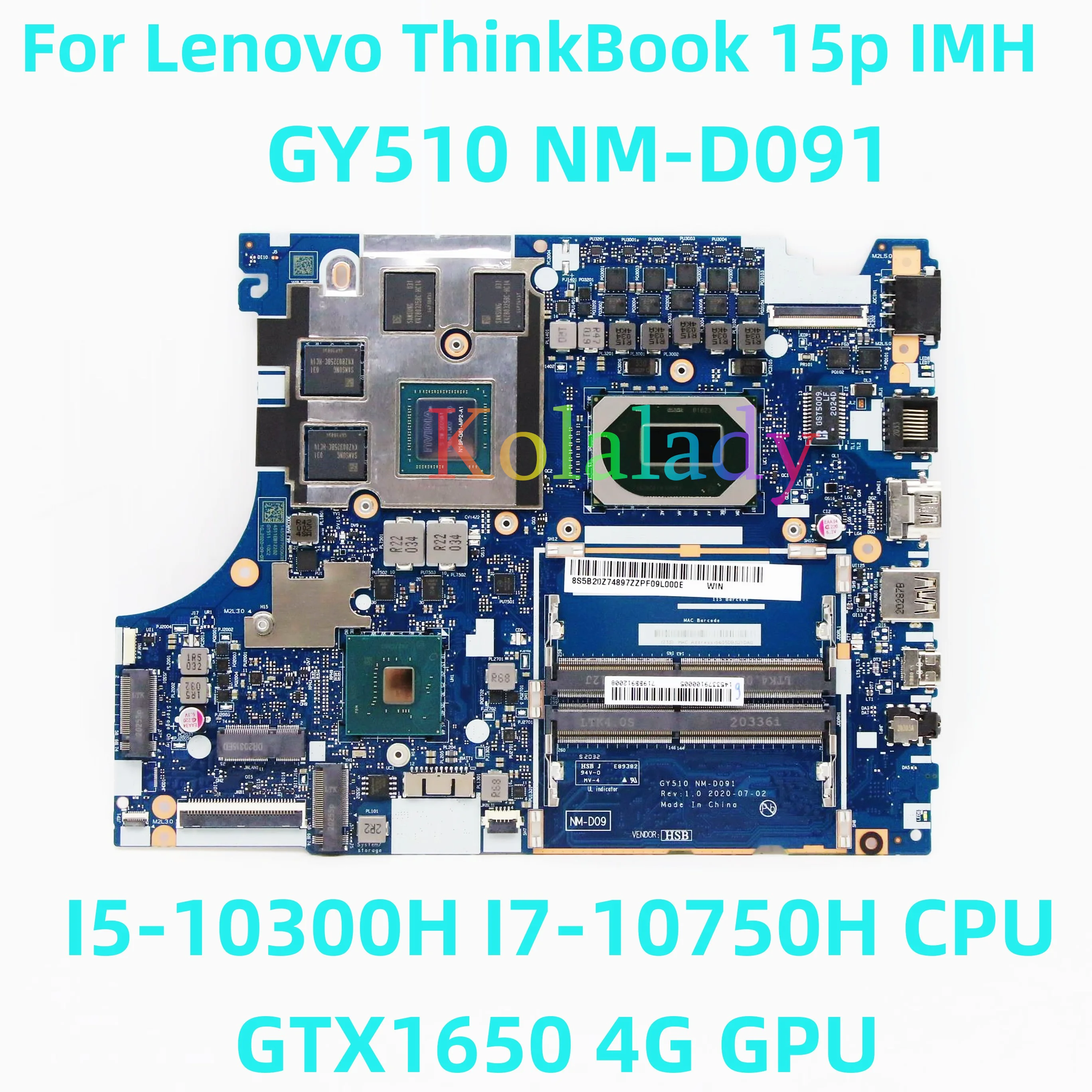 Материнская плата для ноутбука Lenovo ThinkBook 15p IMH, модель GY510, внешняя деталь, процессор GTX1650 4G GPU 100%, протестирована, полностью работает
Материнская плата для ноутбука Lenovo ThinkBook 15p IMH, модель GY510, внешняя деталь, процессор GTX1650 4G GPU 100%, протестирована, полностью работает
