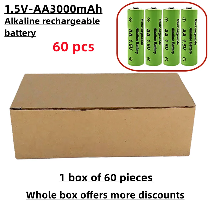 

Перезаряжаемая батарея AA, щелочной материал, 1,5 в, 3000 мАч, продается в коробке, подходит для мышей, пультов дистанционного управления и т. д.