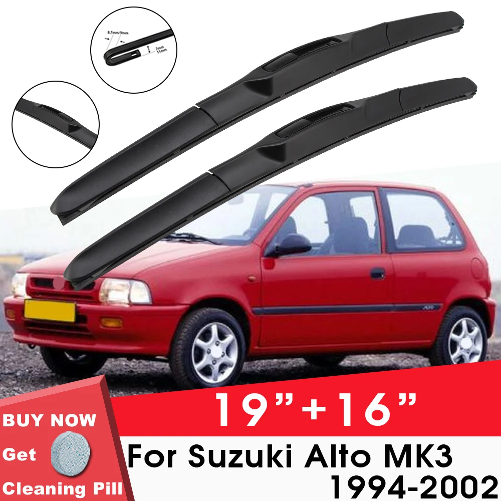 Car Wiper Blade Front Window Windshield Rubber Wiper For Suzuki Alto MK3 1994-2002 19"+16" LHD RHD Car Accessories
Car Wiper Blade Front Window Windshield Rubber Wiper For Suzuki Alto MK3 1994-2002 19"+16" LHD RHD Car Accessories