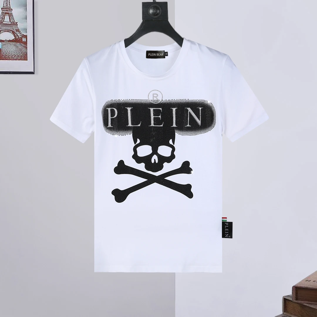T-SHIRT IN BLACK ROUND NECK SS SKULL AND PLEIN 100% Cotton T-shirts Men Print Tops Comfortable Tees Quality Tshirt 8563
T-SHIRT IN BLACK ROUND NECK SS SKULL AND PLEIN 100% Cotton T-shirts Men Print Tops Comfortable Tees Quality Tshirt 8563