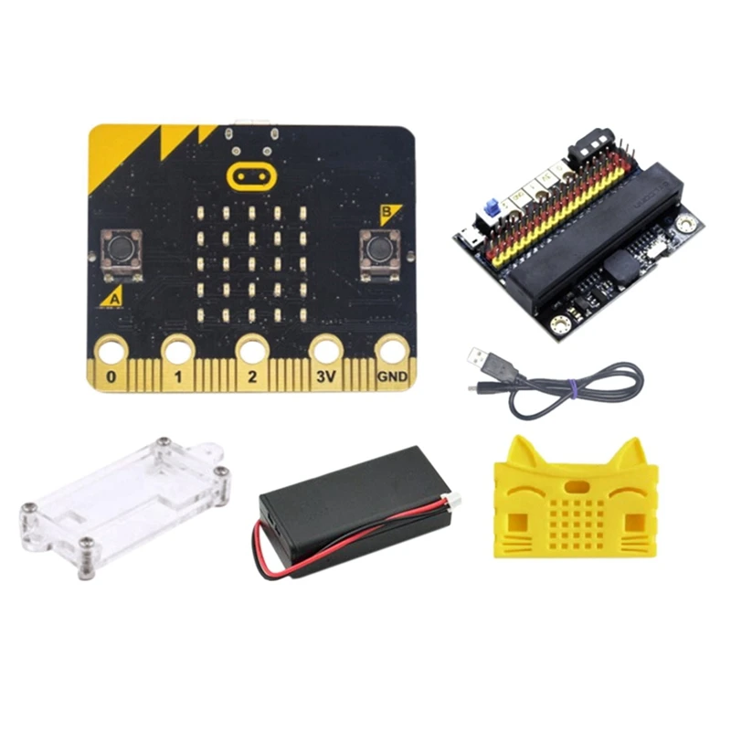 BBC Microbit Starter Kit DIY Programmable Learning Development Board Protective Case+Micro:Bit IO V2.0 Expansion Board
BBC Microbit Starter Kit DIY Programmable Learning Development Board Protective Case+Micro:Bit IO V2.0 Expansion Board
